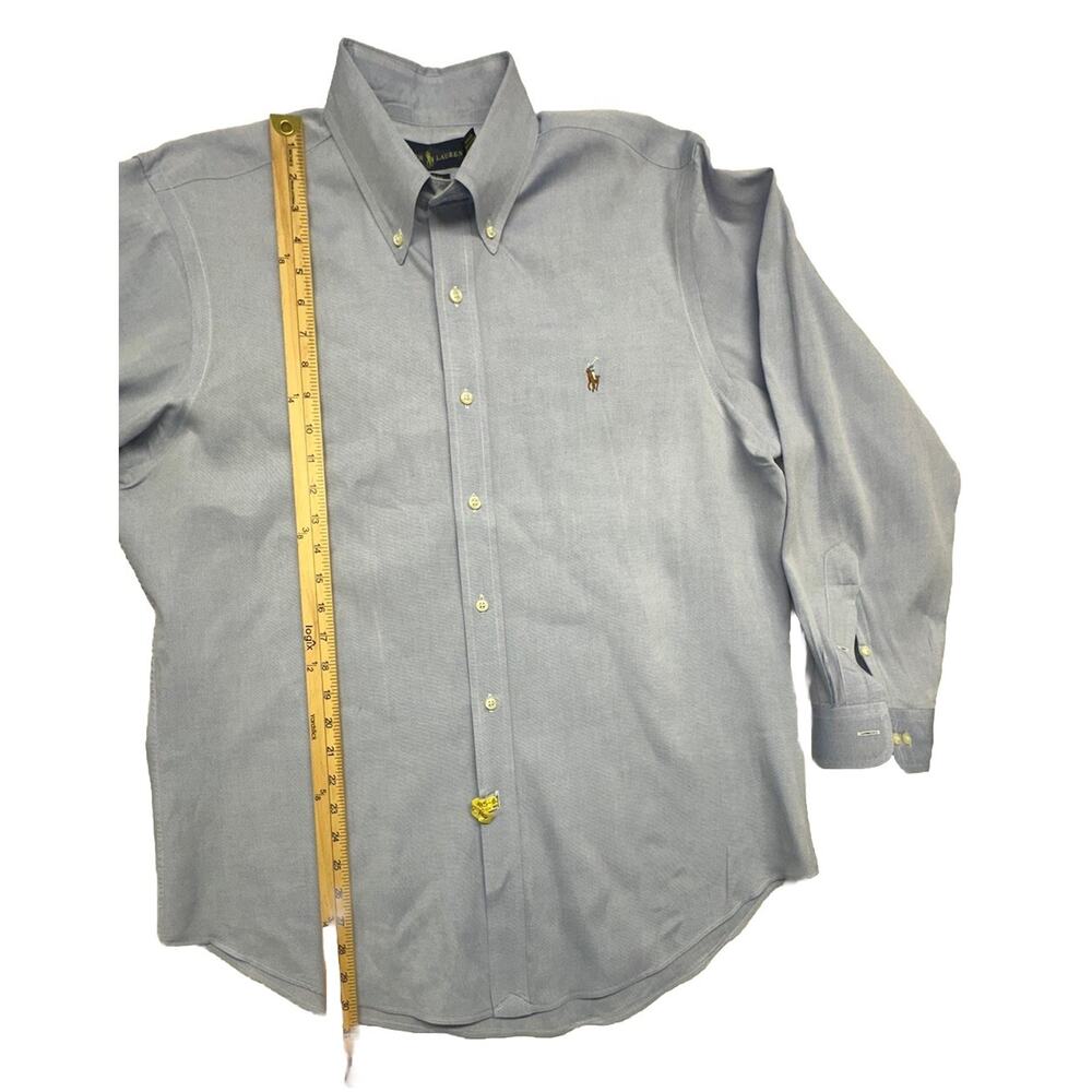 Ralph Lauren Cotton Blue Oxford Dress Shirt Mens 16 32 33 100% Cotton - Picture 4 of 7